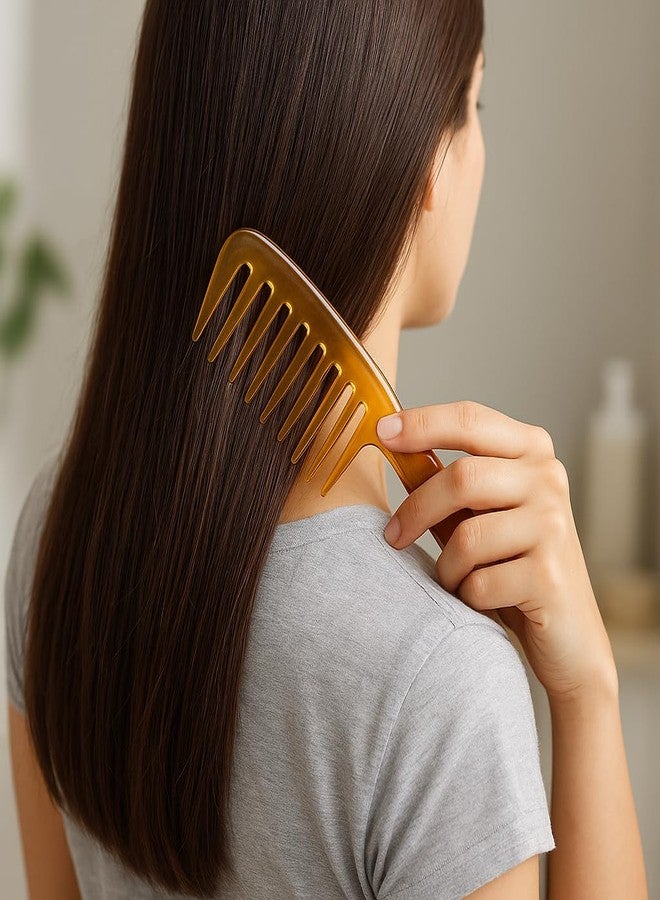 Iguana Wide Tooth Detangling Comb, Professional Hair Care Styling Tool for Long Thick Hair random color - Image 2